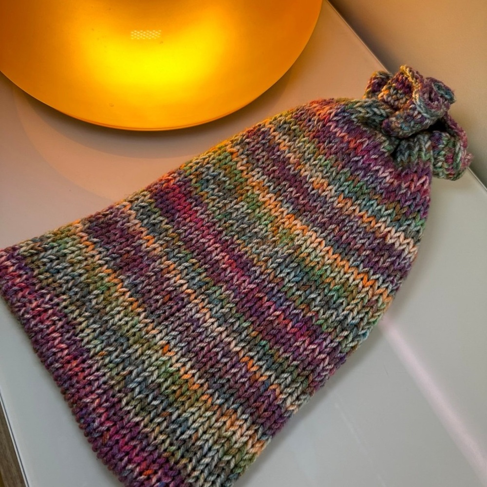 Handmade Multicolor Knit Women's Hat